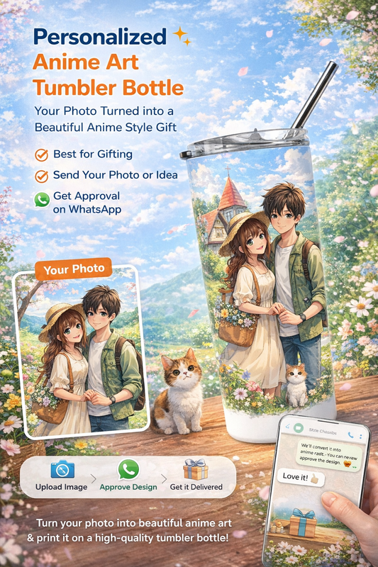Personalized Anime  & Ghibali Art Tumbler Bottle