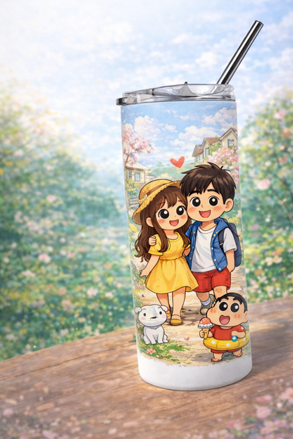 Customized Shinchan-Style Art Tumbler Bottle