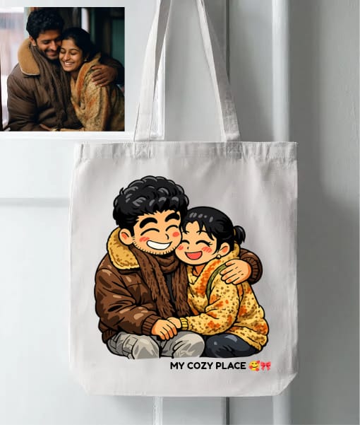 Custom Shinchan-Style Tote Bag – Fun & Cartoon Personalised Art